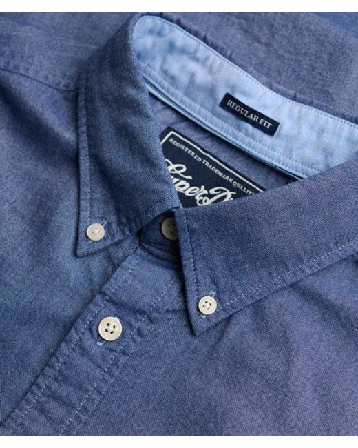 Superdry Blue & Co Preppy Oxford Long Sleeve Shirt for men
