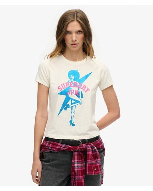 Superdry White & Co Pop Archive Super Fitted T-shirt
