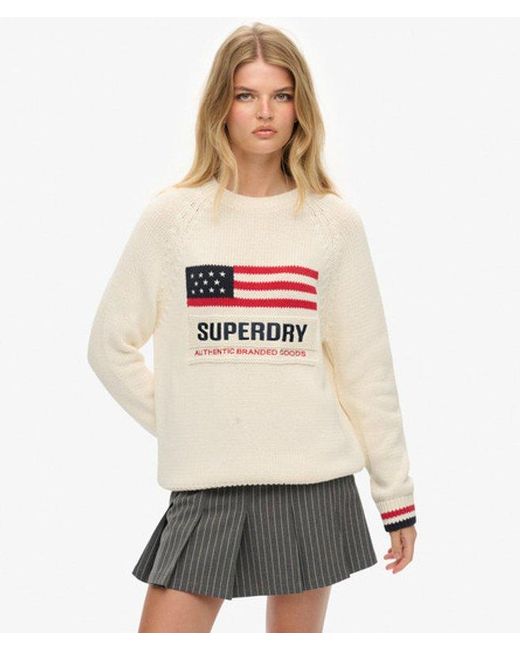 Superdry Natural & Co Americana Crew Knit Jumper