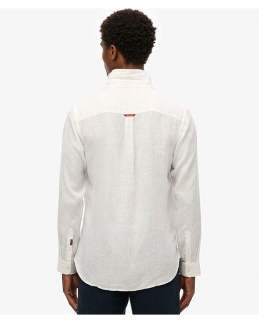 Superdry White & Co Vacation Long Sleeved Linen Shirt for men