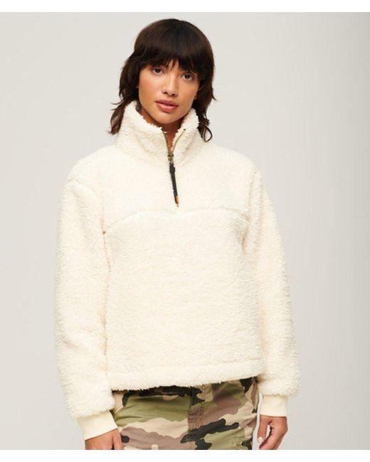 Superdry Natural & Co Super Soft Zip Half Zip Jumper