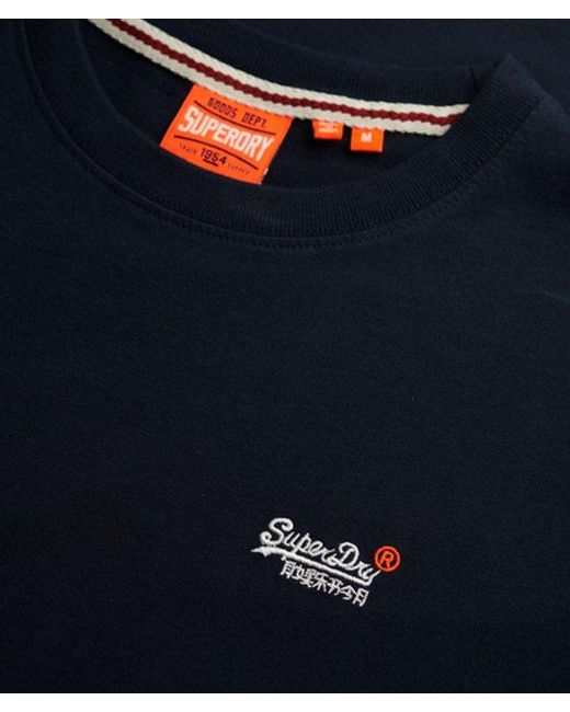 Superdry Blue & Co Essential Contrast Embroidered T-shirt for men
