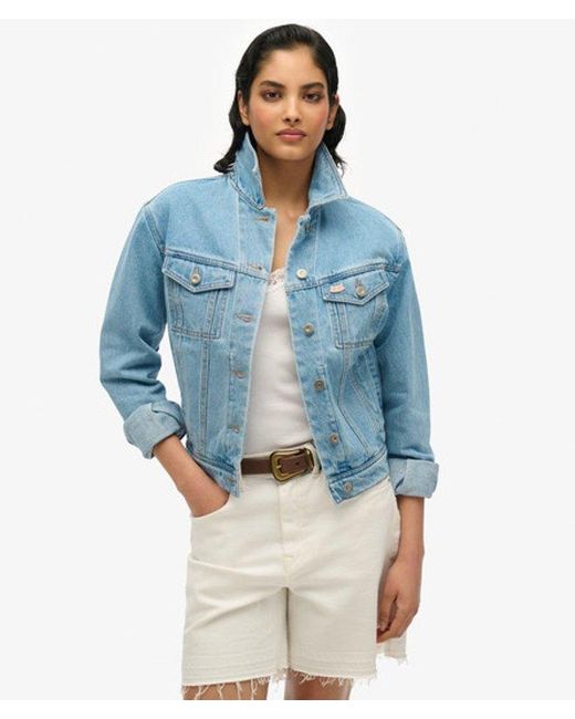 Superdry Blue Embellished Denim Jacket