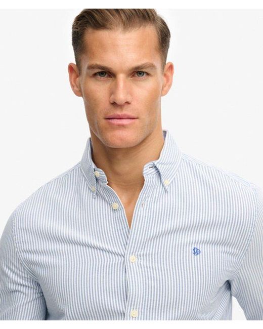 Superdry White & Co Preppy Oxford Long Sleeve Shirt for men