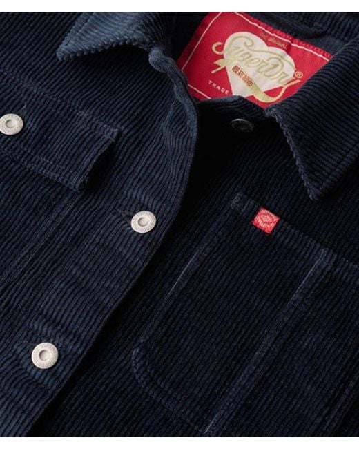Superdry Blue Corduroy Chore Jacket