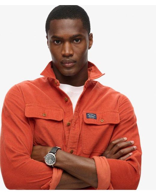 Superdry Red & Co Trailsman Relaxed Fit Corduroy Shirt for men