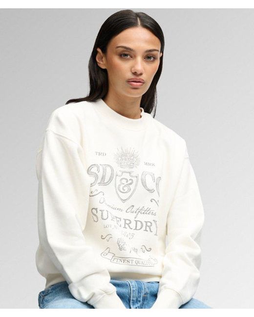 Superdry White & Co Vintage Workwear Crew Neck Sweatshirt