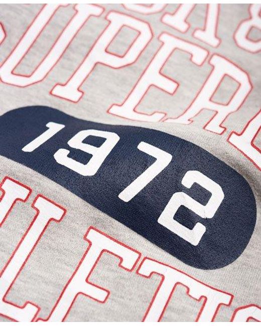 Superdry White Track & Field Crew Trophy Marl for men