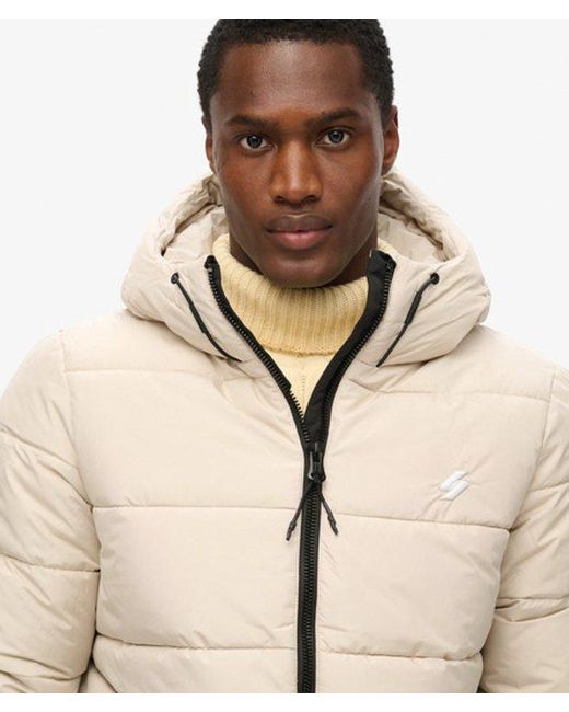 Superdry Natural & Co Hooded Sports Puffer Jacket for men