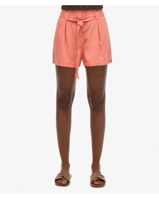 Superdry Red & Co Desert Paperbag Shorts