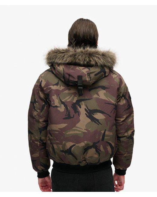 Superdry Gray & Co Everest Faux Fur Bomber Jacket for men