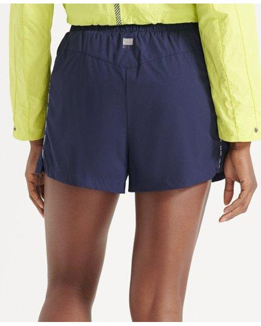 Superdry Blue Sport Run Double Layer Shorts Rich