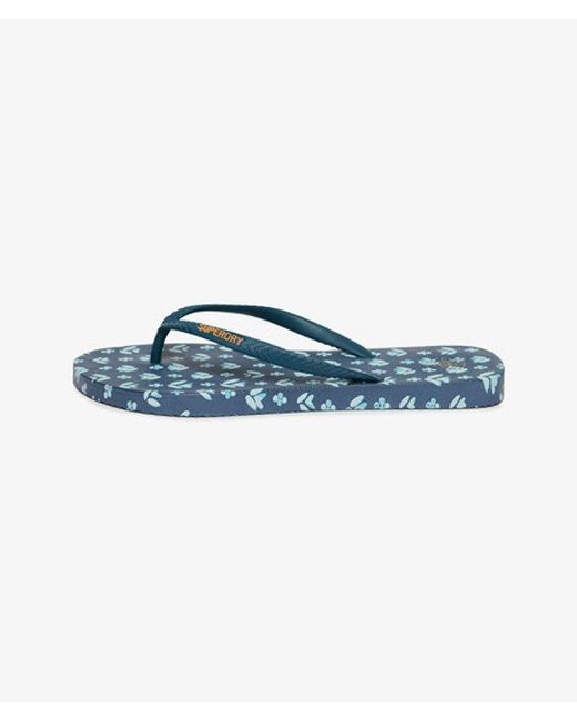 Superdry Blue & Co All Over Print Flip Flops