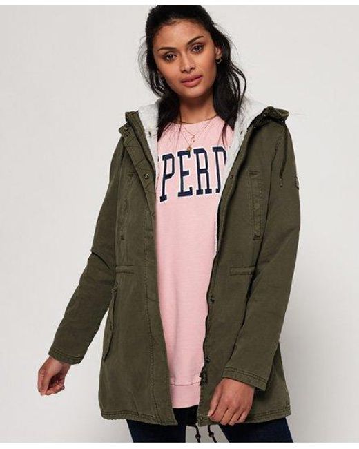 Superdry Brown Rookie Sherpa Multi Jacket Khaki
