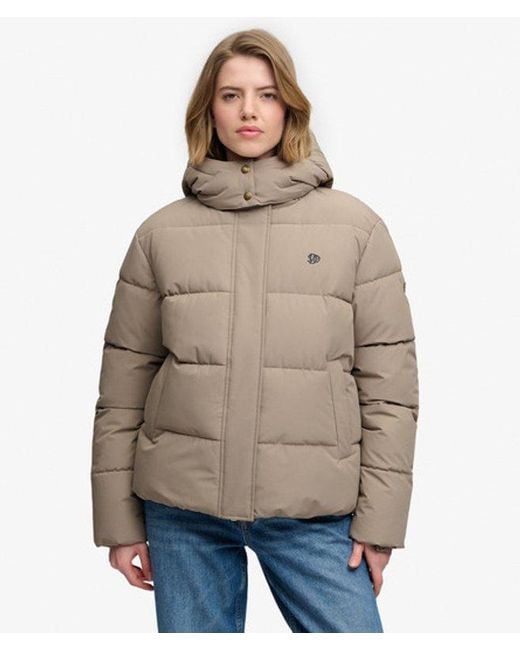Superdry Natural Premium Hooded Puffer Jacket