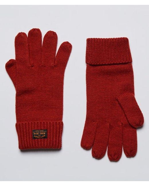 Superdry Red & Co Radar Gloves for men