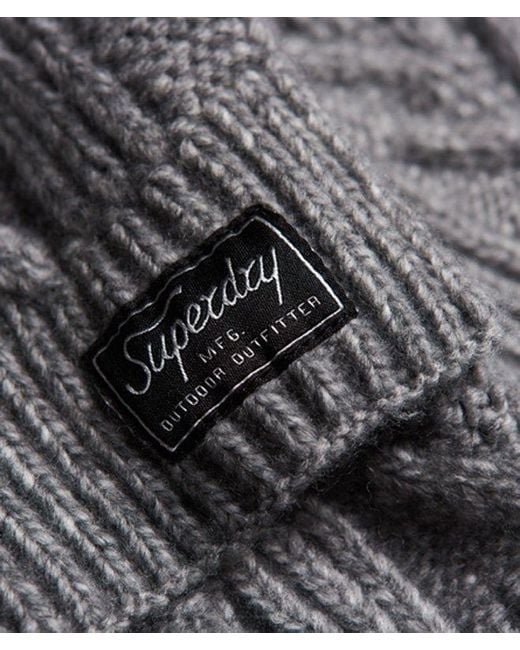 Superdry Gray & Co Cable Lux Scarf