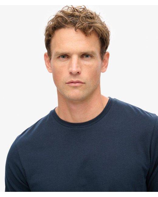 Superdry Classic Essential Top in het Blue voor heren