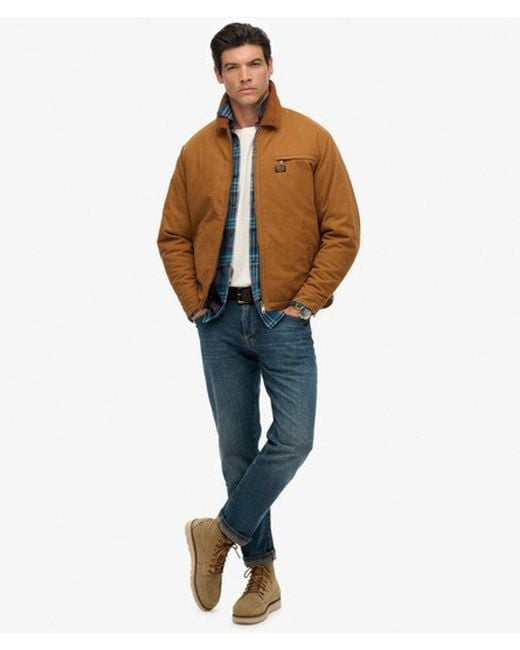 Superdry Blue & Co Cotton Canvas Barn Jacket for men