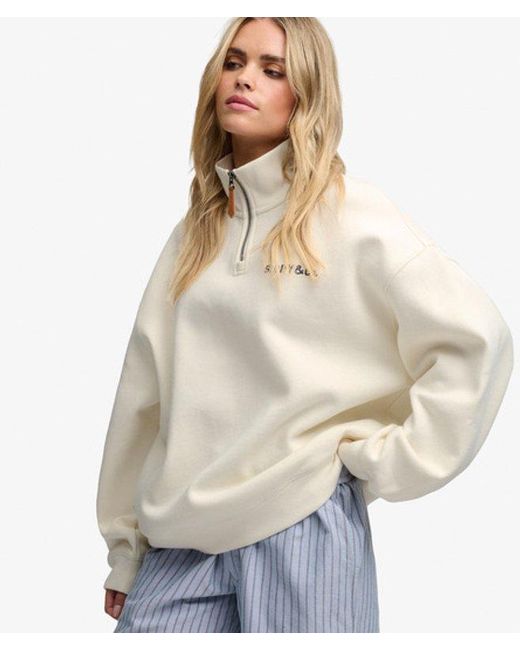 Superdry Natural & Co Heritage Nautical Half Zip Sweatshirt