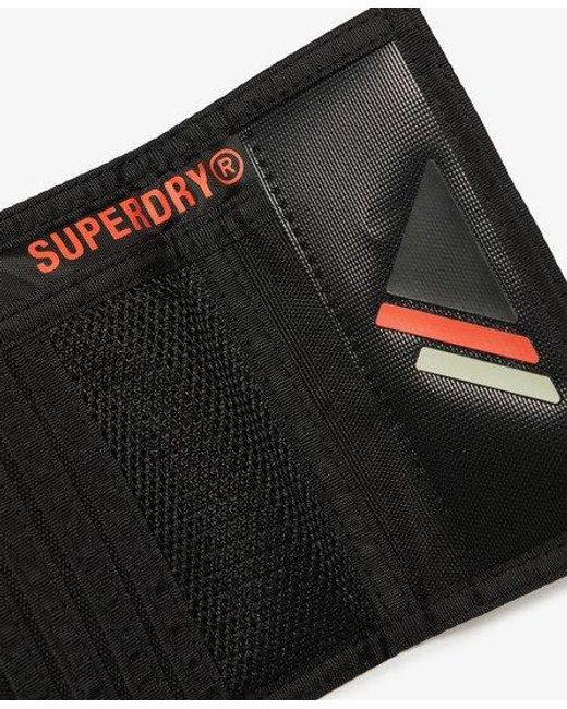 Superdry Black Tarp Tri-fold Wallet