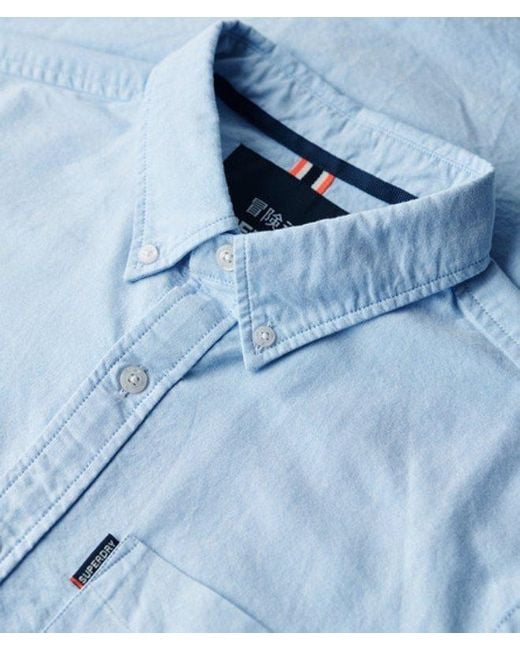 Superdry Blue & Co Oxford Short Sleeve Shirt for men