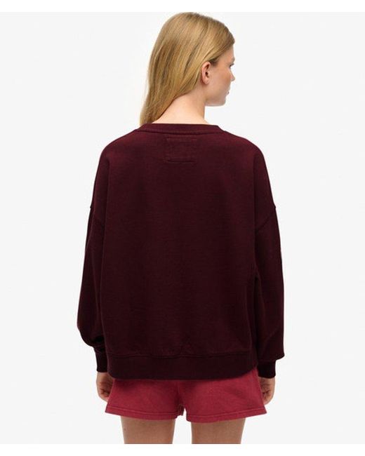 Superdry Red & Co Athletic Essentials Relaxed Crew Sweatshirt