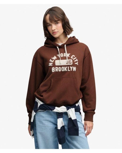 Superdry Red & Co Vintage Prep Chenille Hoodie