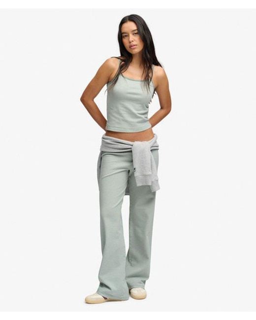 Superdry Athletic Essentials Cami Slanke Pasvorm in het Gray