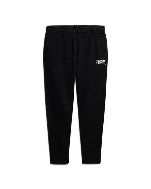 Superdry Taps Toelopende joggingbroek Met Sportswear-logo in het Black voor heren
