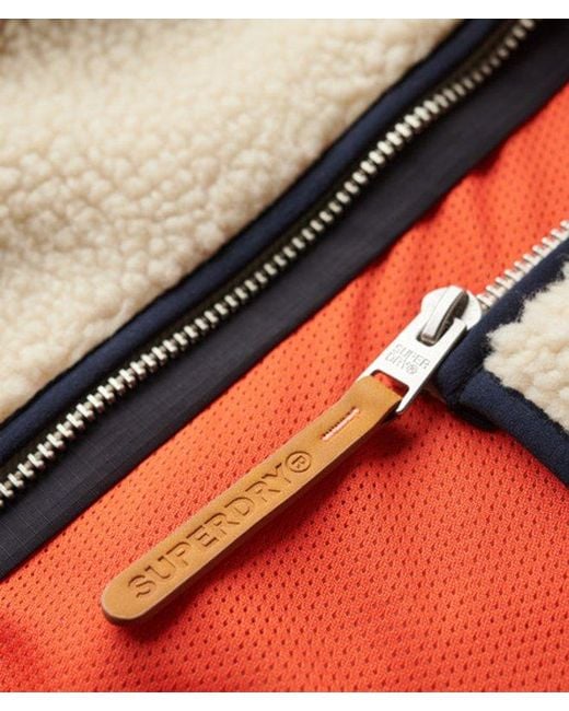 Homme Veste Polaire Borg Vintage Retro Taille Superdry pour homme en coloris Brown