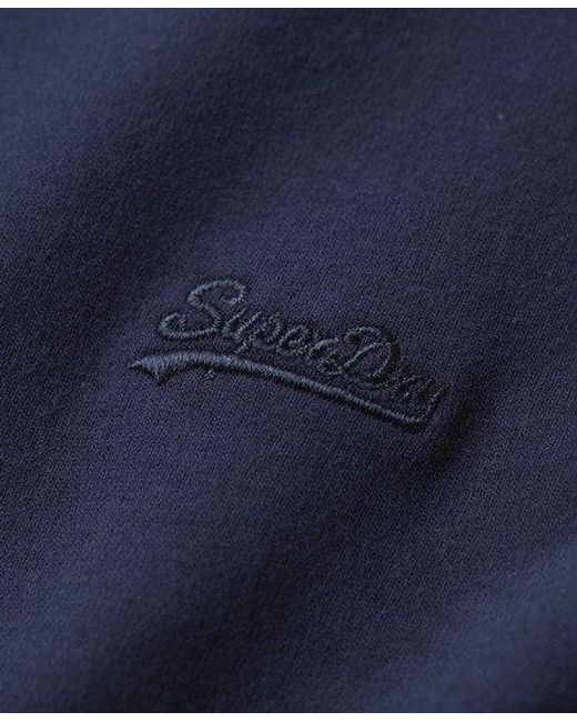 Superdry Blue Organic Cotton Vintage Logo Embroidered T-shirt