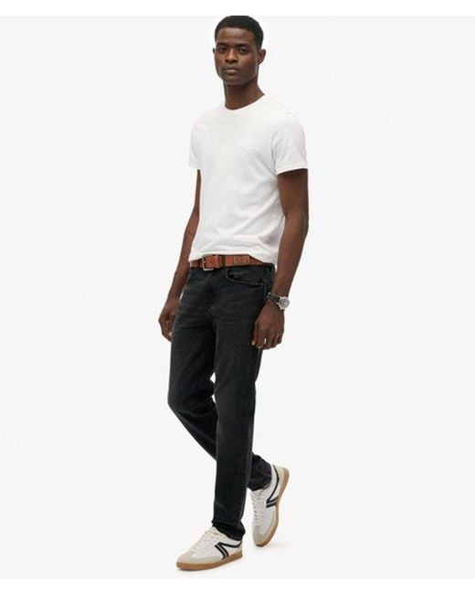 Superdry Black & Co Organic Cotton Vintage Slim Straight Jeans for men