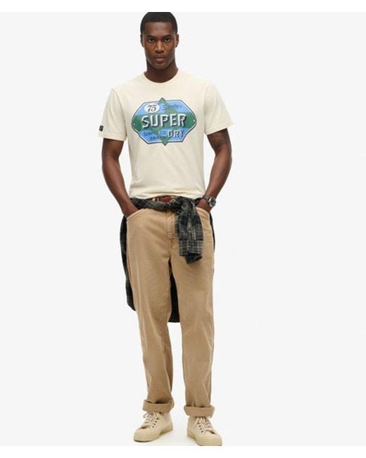 Superdry Multicolor & Co Workwear Gasoline Graphic T-shirt for men
