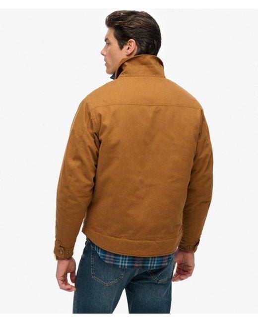 Superdry Blue & Co Cotton Canvas Barn Jacket for men