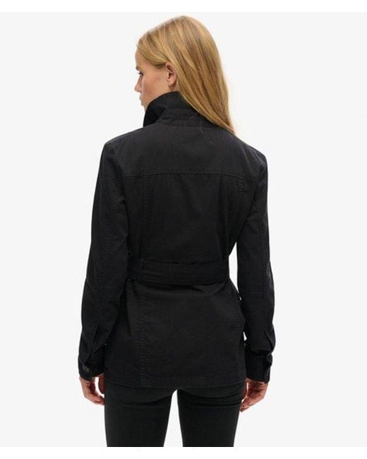 Superdry Black & Co Cotton Belted Safari Jacket