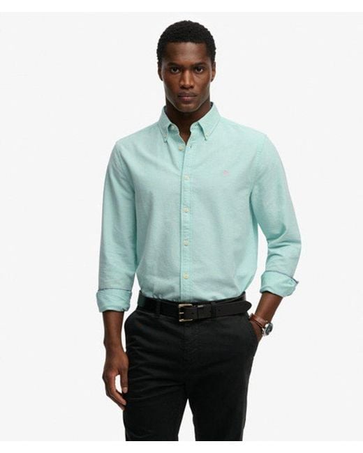 Superdry Green & Co Preppy Oxford Long Sleeve Shirt for men