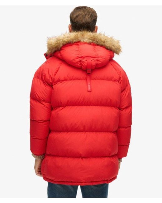 Superdry Red Everest Long Baffled Parka Jacket for men
