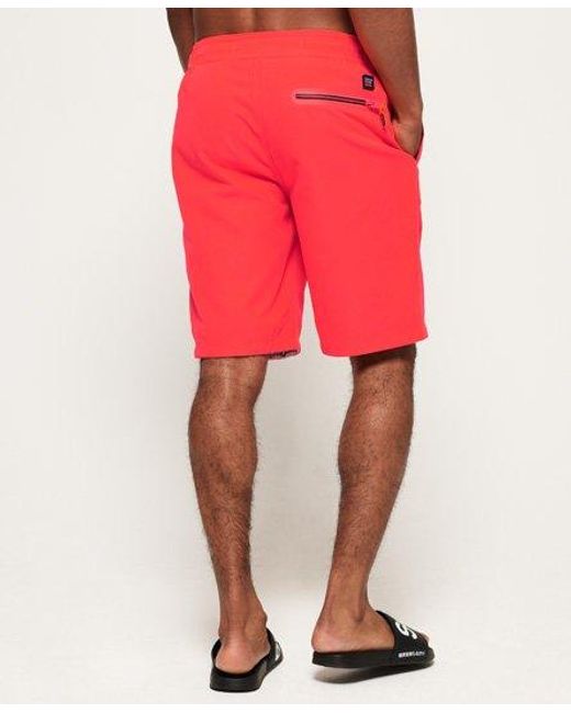 Superdry Red Board Shorts Coastal for men