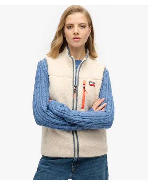 Superdry Blue & Co Slim Fit Outdoor Fleece Gilet