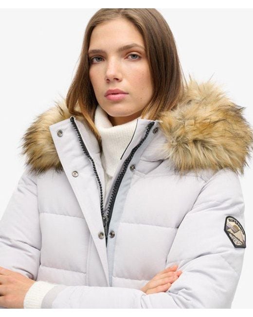 Superdry Gray Everest Hooded Bomber Jacket