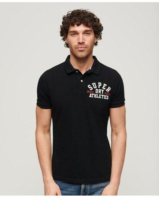 Superdry Black Superstate Polo Shirt for men