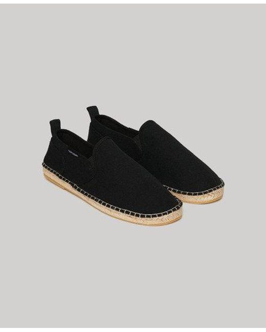 Superdry Black Canvas Espadrille Shoes for men