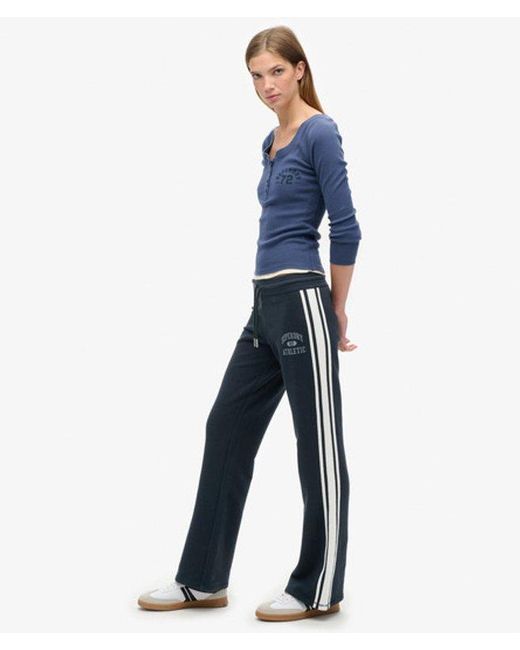 Superdry Blue & Co Athletic Essentials Stripe Flare jogger