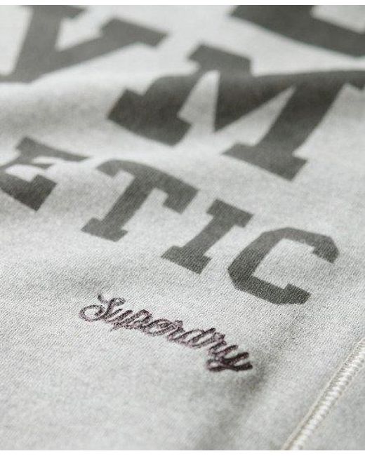 Superdry Gray Athletic Essentials Loose Crop Crew Sweatshirt