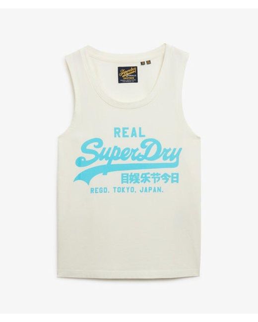 Superdry Blue & Co Vintage Logo Neon Scoop Neck Tank