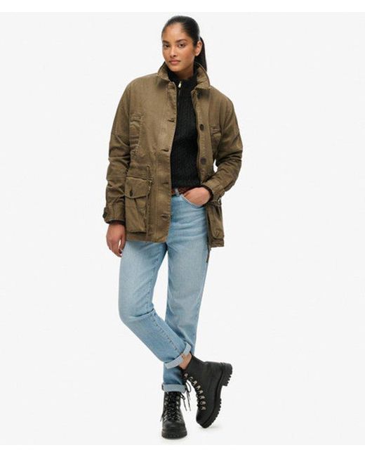 Superdry Green Dropped Waist Jacket