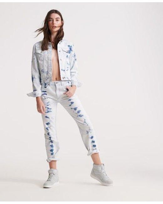 superdry white denim jacket