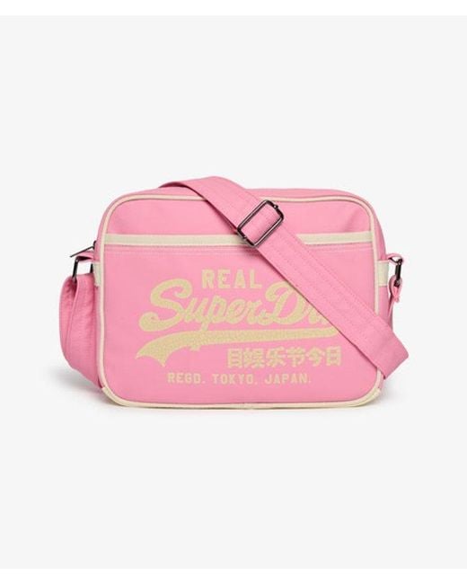 Superdry Pink & Co Mini Alumni Crossbody Bag