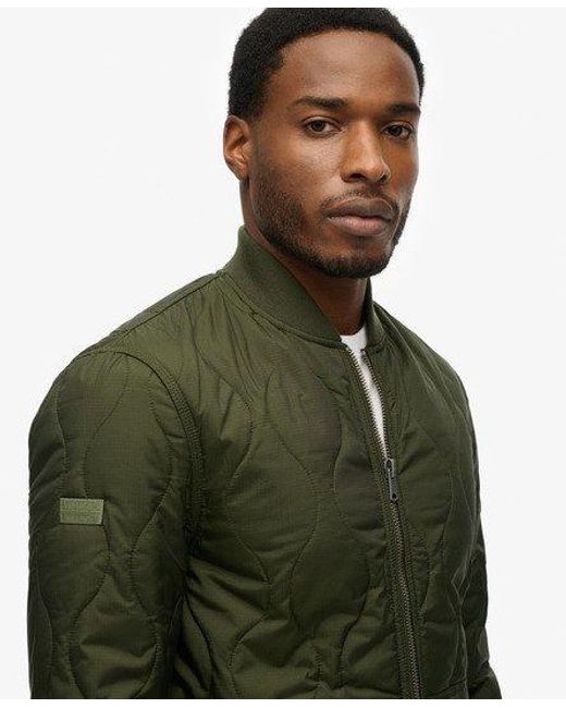 Superdry Green Surplus Quilted Liner Jacket for men